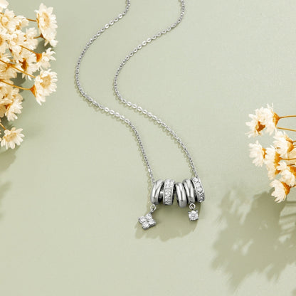 Aurea Silver-Tone Ring Pendant Necklace