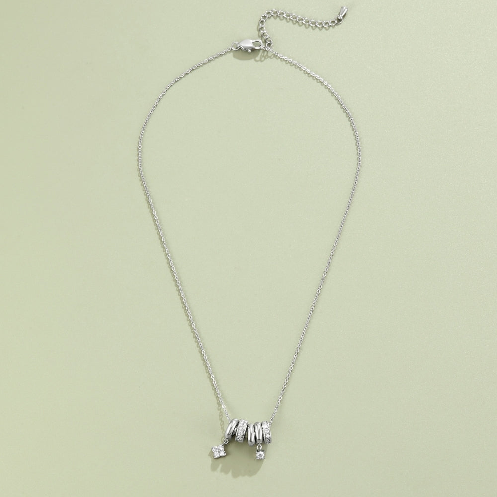 Aurea Silver-Tone Ring Pendant Necklace