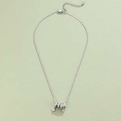 Aurea Silver-Tone Ring Pendant Necklace