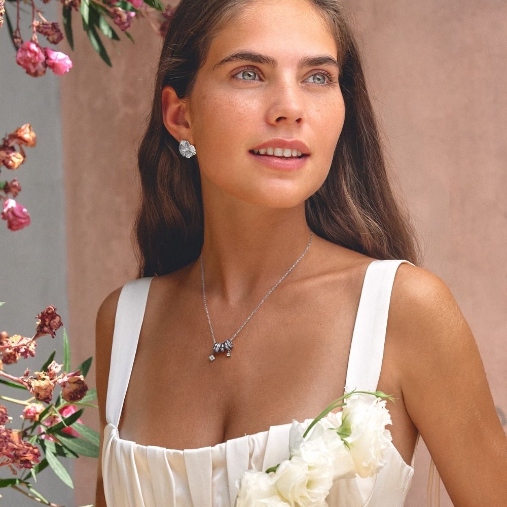 Aurea Silver-Tone Ring Pendant Necklace
