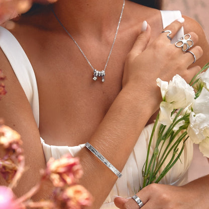 Aurea Silver-Tone Ring Pendant Necklace
