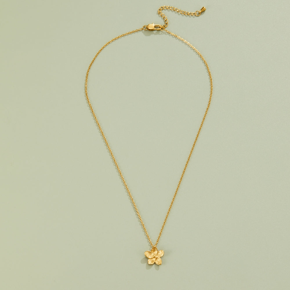 Blooming Gold-Tone Flower Necklace