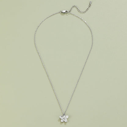 Blooming Silver-Tone Flower Necklace