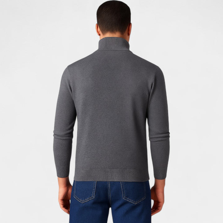 Men's Slim Fit Cotton Cardigan – Minimal Plain V-Neck