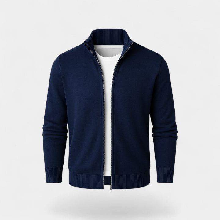 Men's Slim Fit Cotton Cardigan – Minimal Plain V-Neck