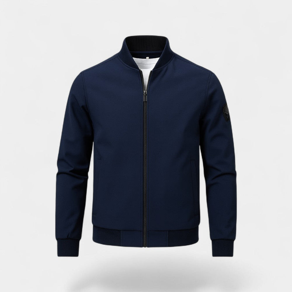 Men's Slim Fit Jacket – Stand Collar in a Plain Colour