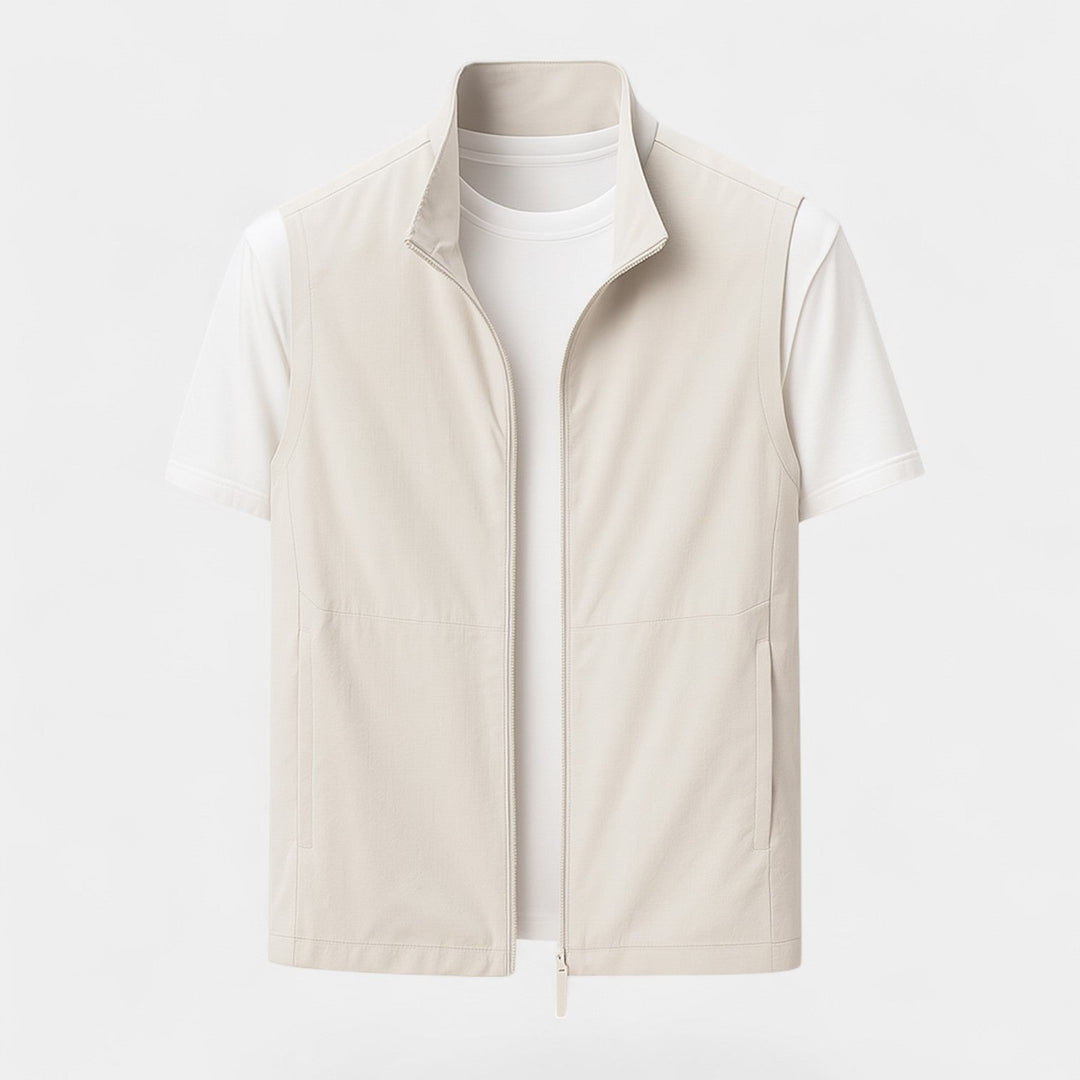 Men's Utility Body Warmer – Structured Stand Collar