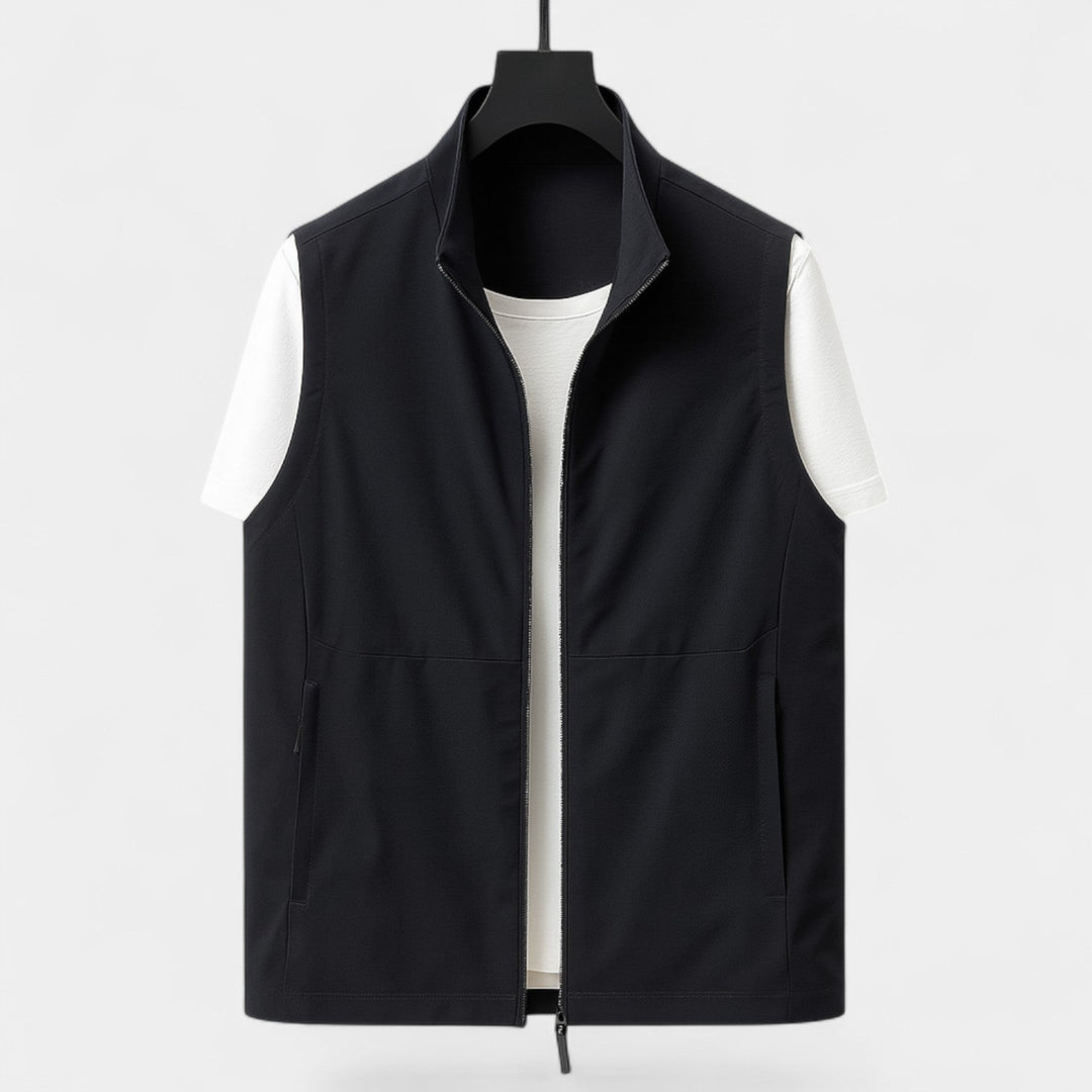 Men's Utility Body Warmer – Structured Stand Collar
