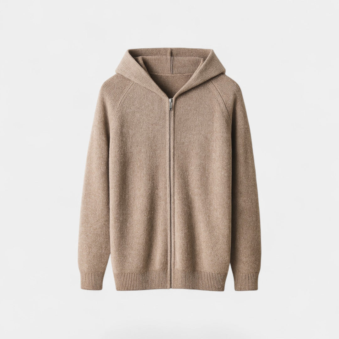 Men's Oversized Wool Knit Cardigan – Open Front Drape