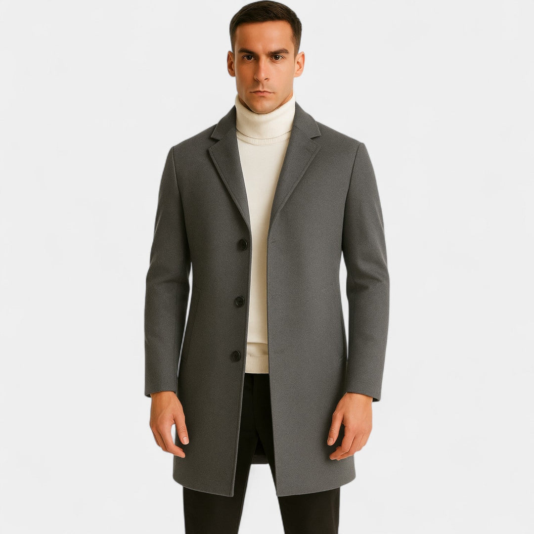 Men's Cotton Coat – Mid Length Windbreaker Style