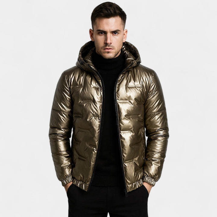 Men's Hooded Down Puffer Jacket – Lightweight Warmth