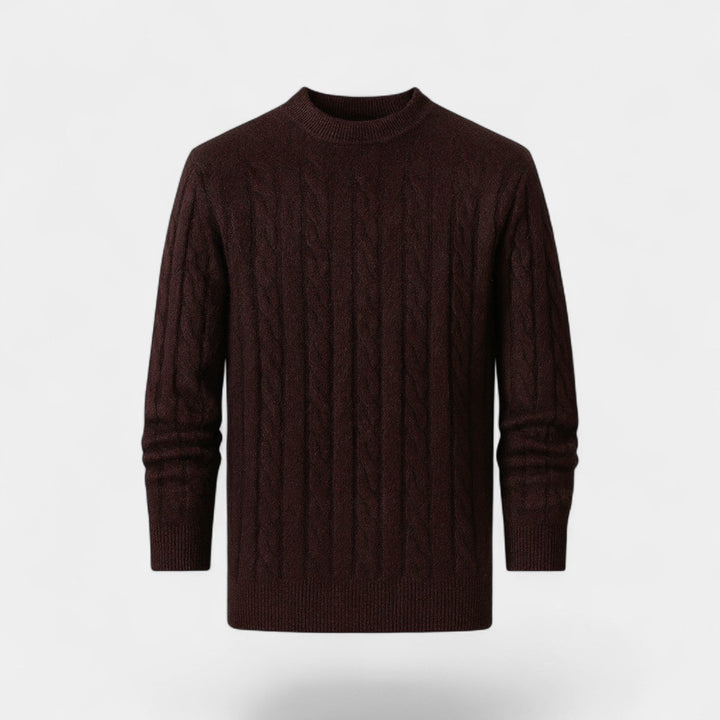Men's Mink Wool Jumper – Crew Neck Winter Knit