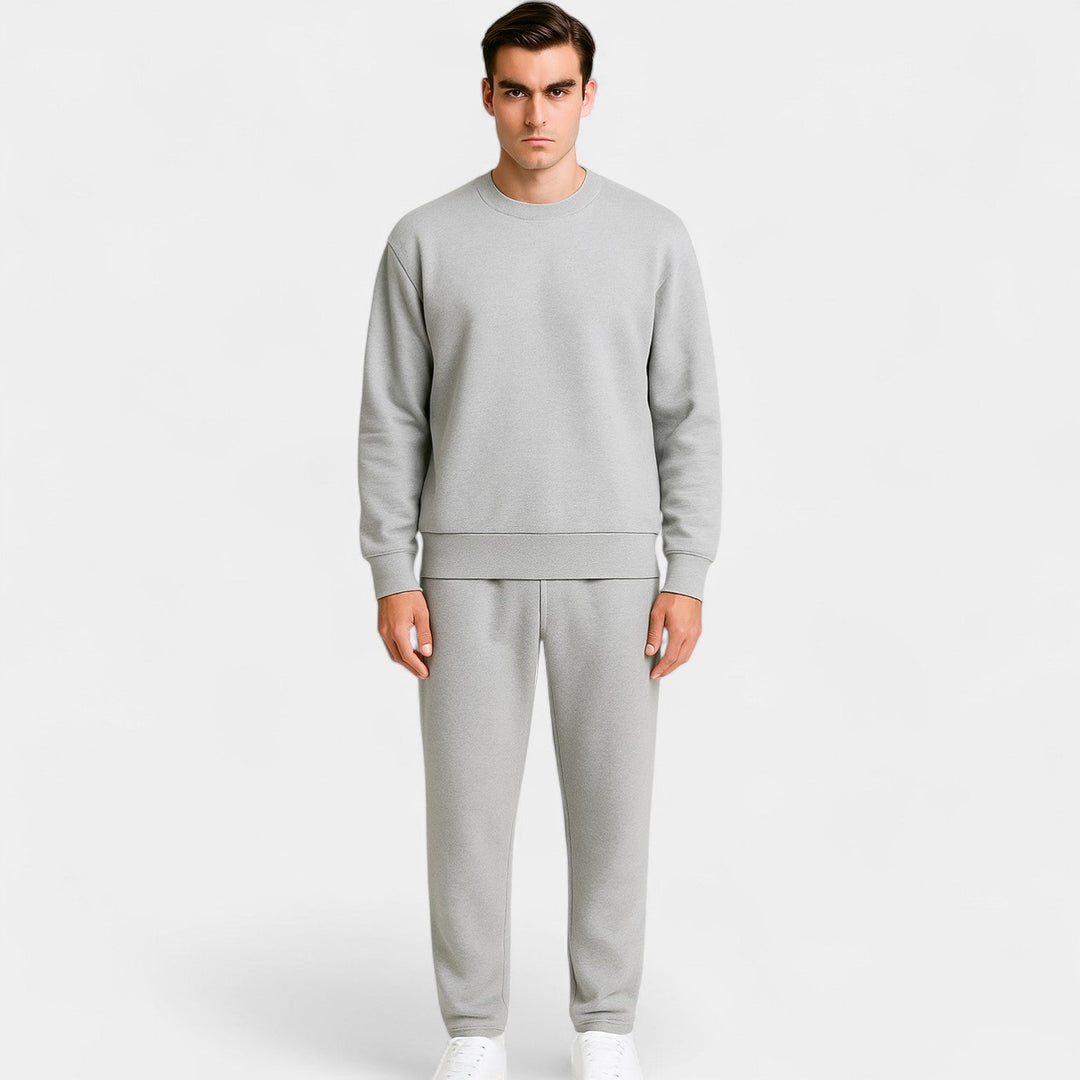 Men's Cotton Tracksuit Set – Minimal Crew Neck Two-Piece
