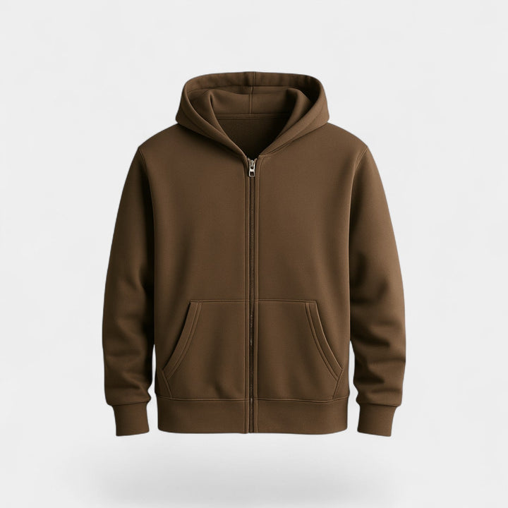 Men's Zip Through Hooded Cardigan – Relaxed Technical Knit
