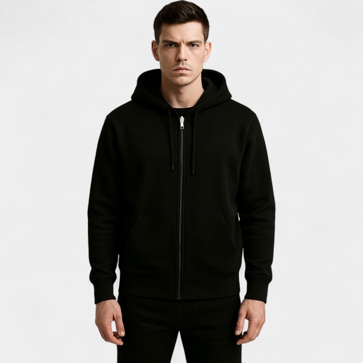 Men's Zip Through Hooded Cardigan – Relaxed Technical Knit