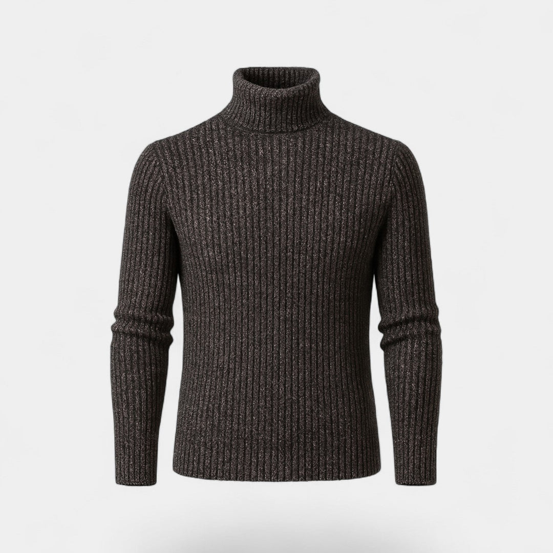 Men's Roll Neck Jumper – Slim Fit Technical Wool Blend