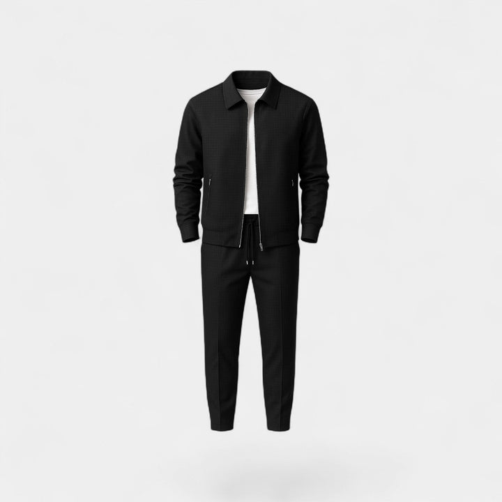 Men's Cotton Blend Jacket and Trouser Set – Slim Fit