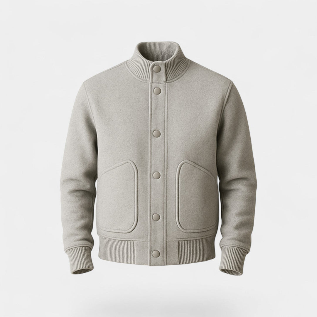 Men's Bomber Jacket – Slim Fit with a Stand Collar