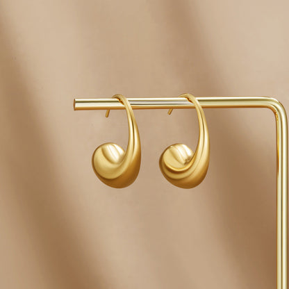 Bold Gold-Tone Teardrop Earrings