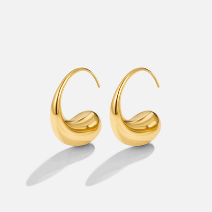 Bold Gold-Tone Teardrop Earrings
