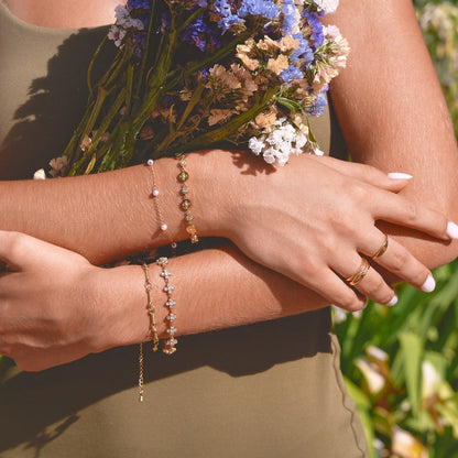 Clustered Crystal Blossom Bracelet