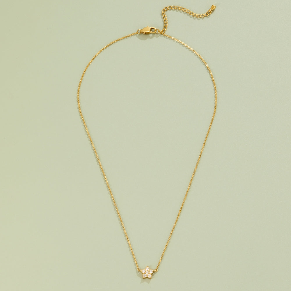 Elara Crystal Bloom Gold-Tone Necklace