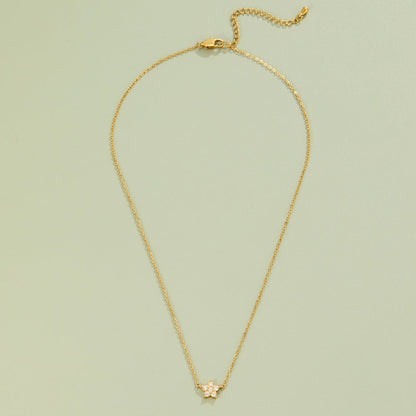 Elara Crystal Bloom Gold-Tone Necklace