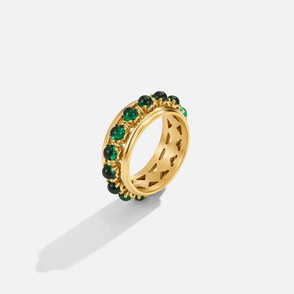 Emerald Green Crystal Ring
