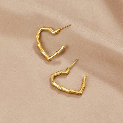 Eternity Heart Hoop Earrings