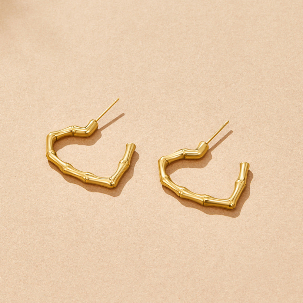 Eternity Heart Hoop Earrings