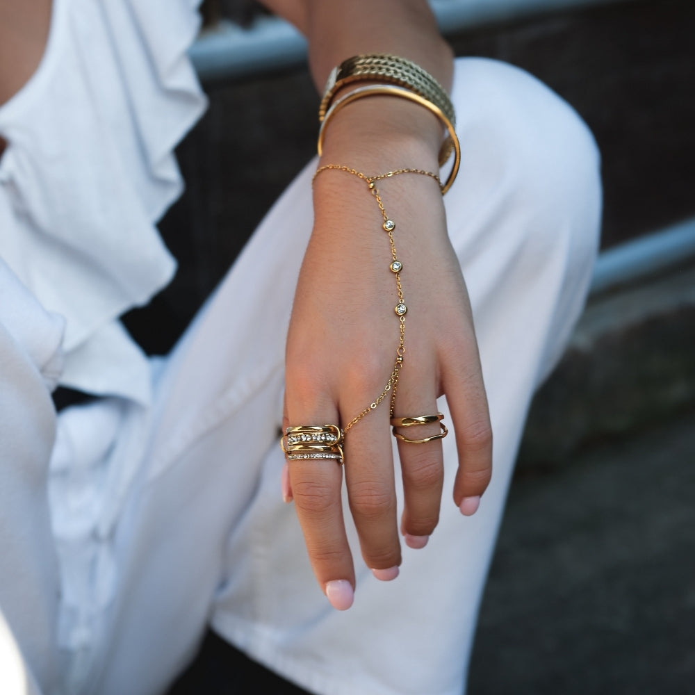 Forever Link Gold-Tone Crystal Ring