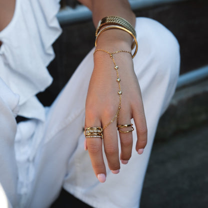 Forever Link Gold-Tone Crystal Ring
