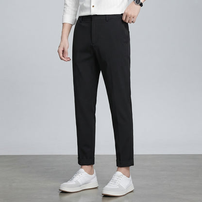 Men's Slim Fit High Waist Trouser – Modern Pleated Front