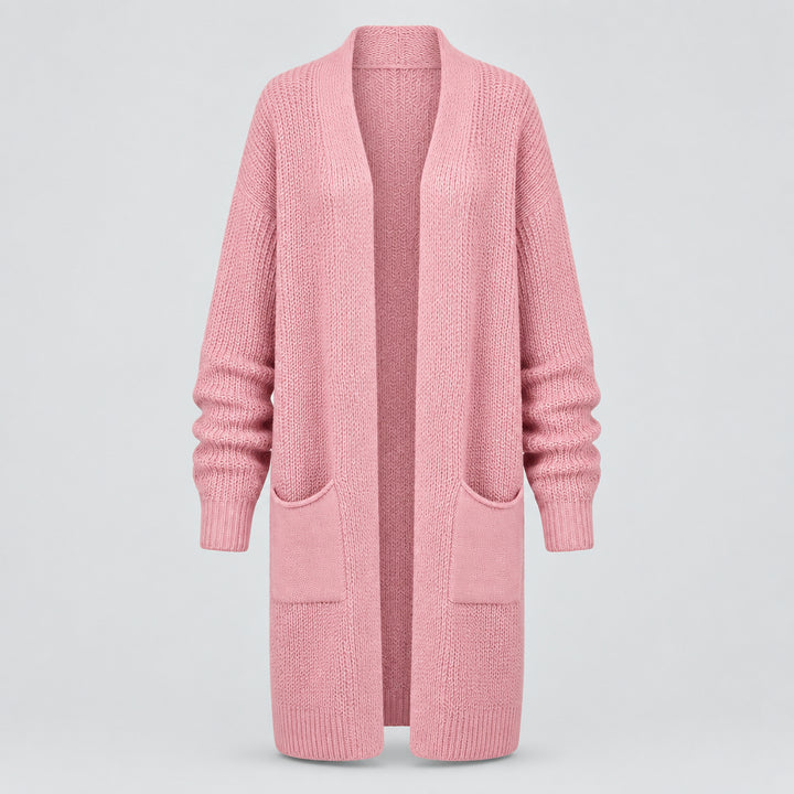 Men's Cardigan Sweater – Knit Cotton Blend, Loose Fit, Side Pockets