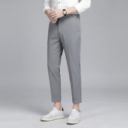 Men's Slim Fit High Waist Trouser – Modern Pleated Front