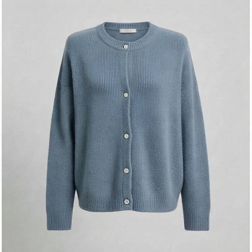 Women's Relaxed Fit Knit Sweater – Solid Cotton Minimalist Pullover