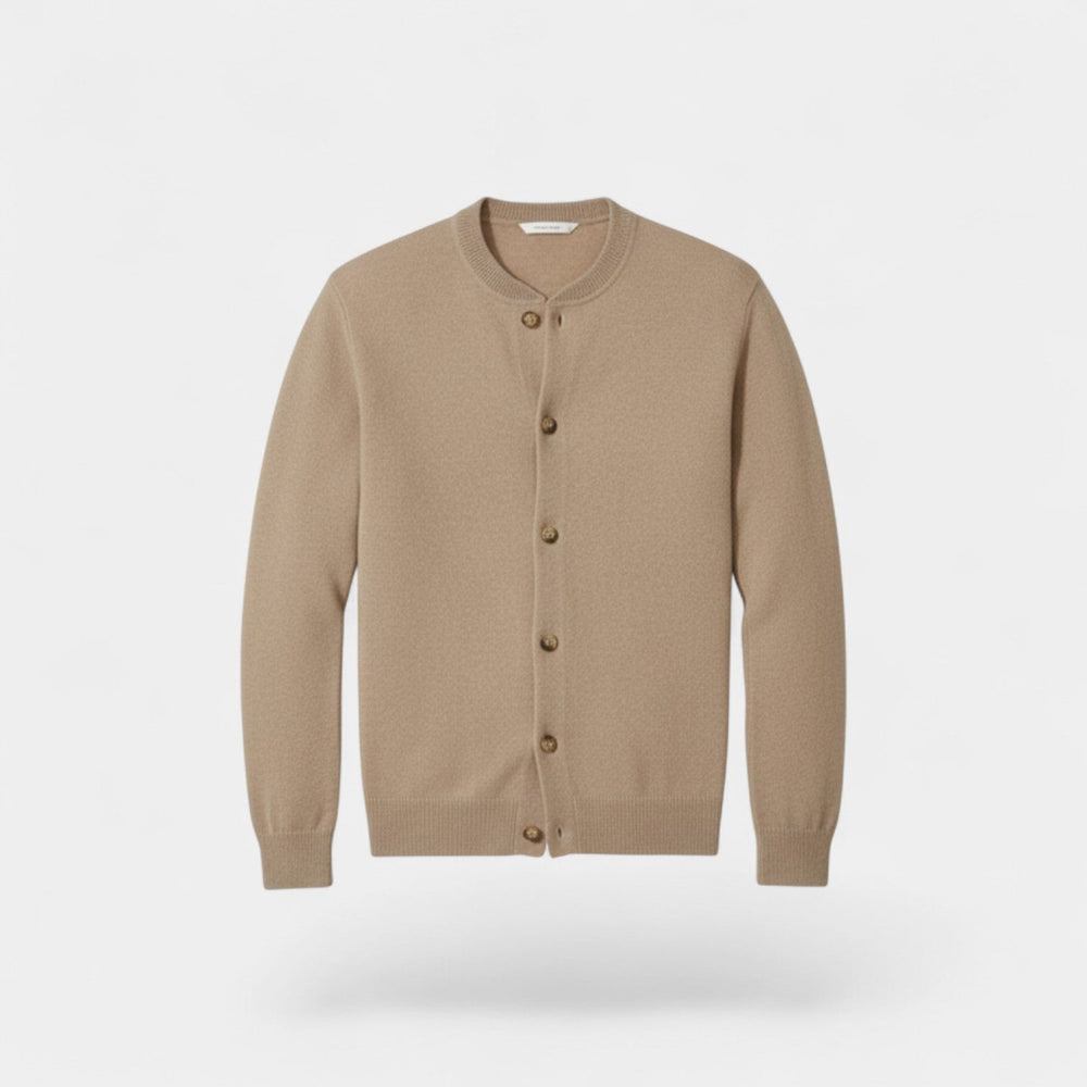 Men's Pure Cashmere Cardigan – Buttoned V Neck Knit