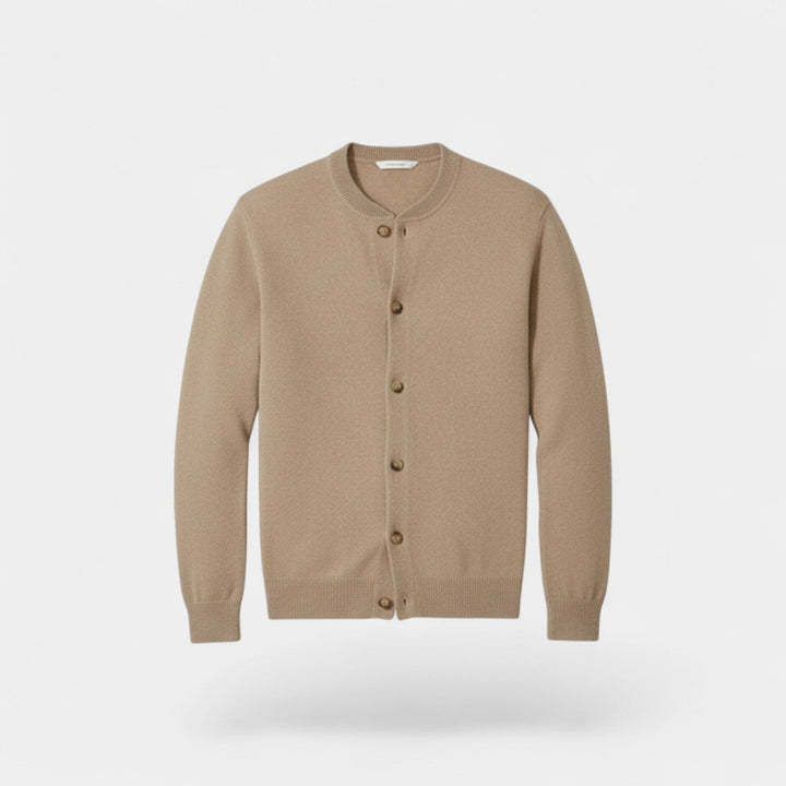 Men's Pure Cashmere Cardigan – Buttoned V Neck Knit