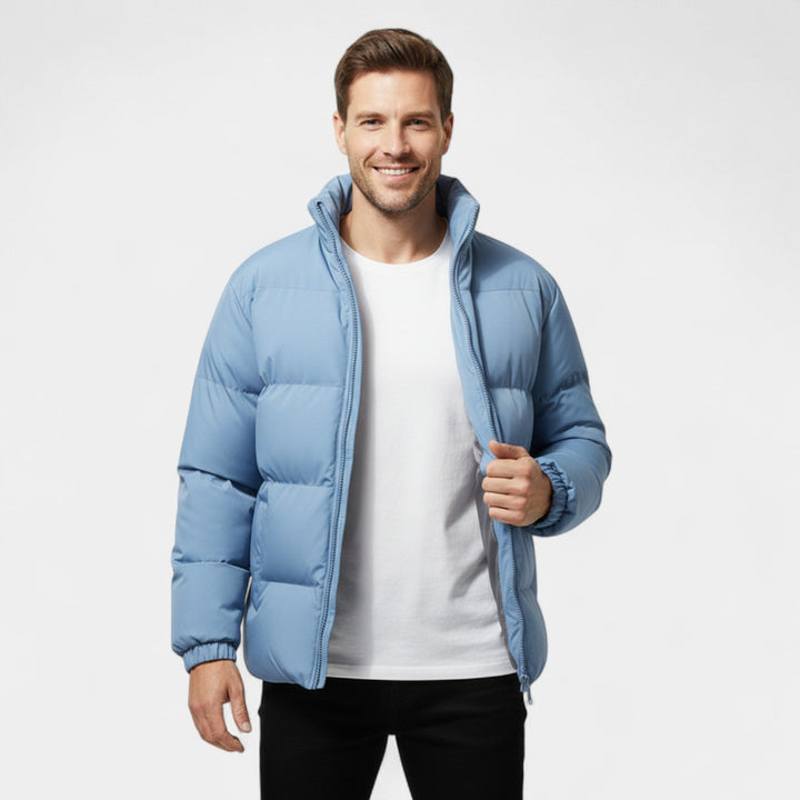 Men's Quilted Cotton Puffer Jacket – Loose Modern Fit