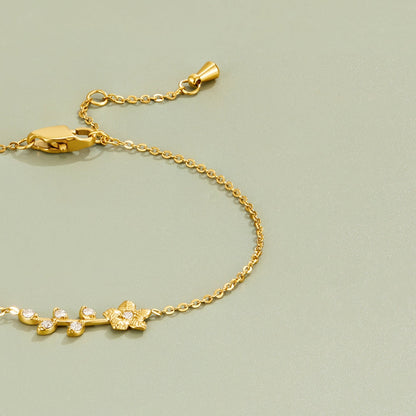 Gold-Tone Crystal Vine Bracelet