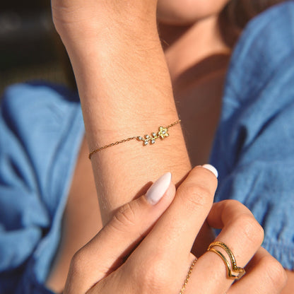 Gold-Tone Crystal Vine Bracelet