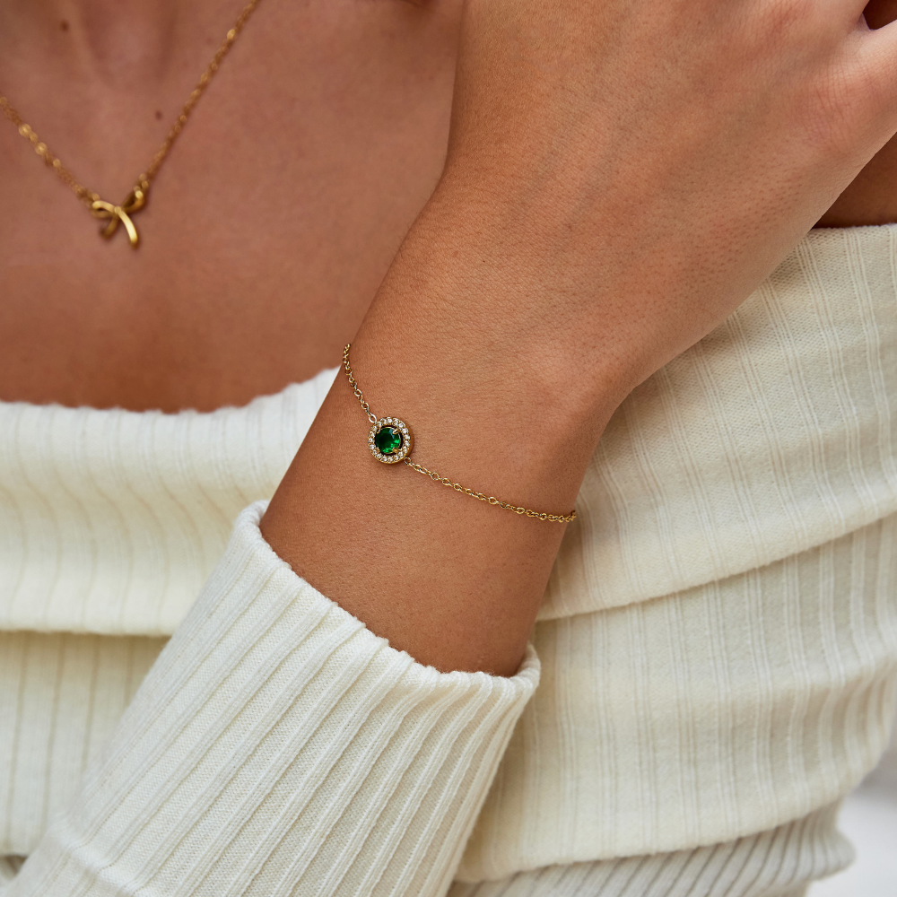 Emerald Green Crystal Bracelet