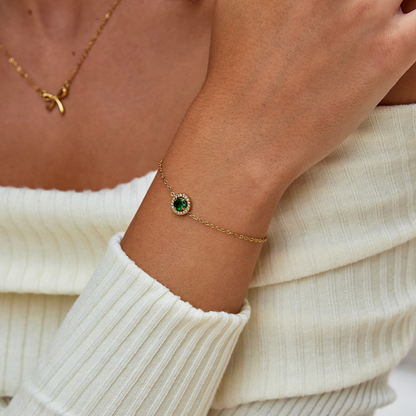 Emerald Green Crystal Bracelet