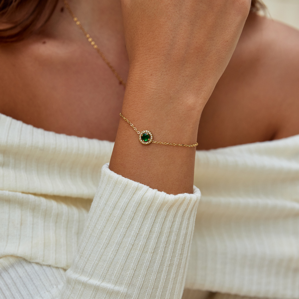 Emerald Green Crystal Bracelet