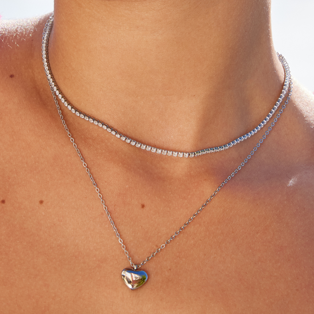 Cordelia Silver-Tone Crystal Necklace
