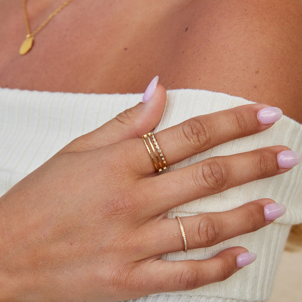 Elowyn Layered Crystal Ring