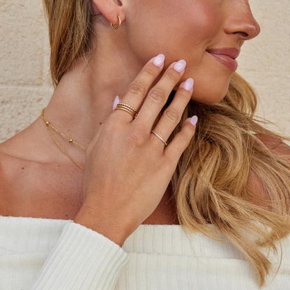 Elowyn Layered Crystal Ring