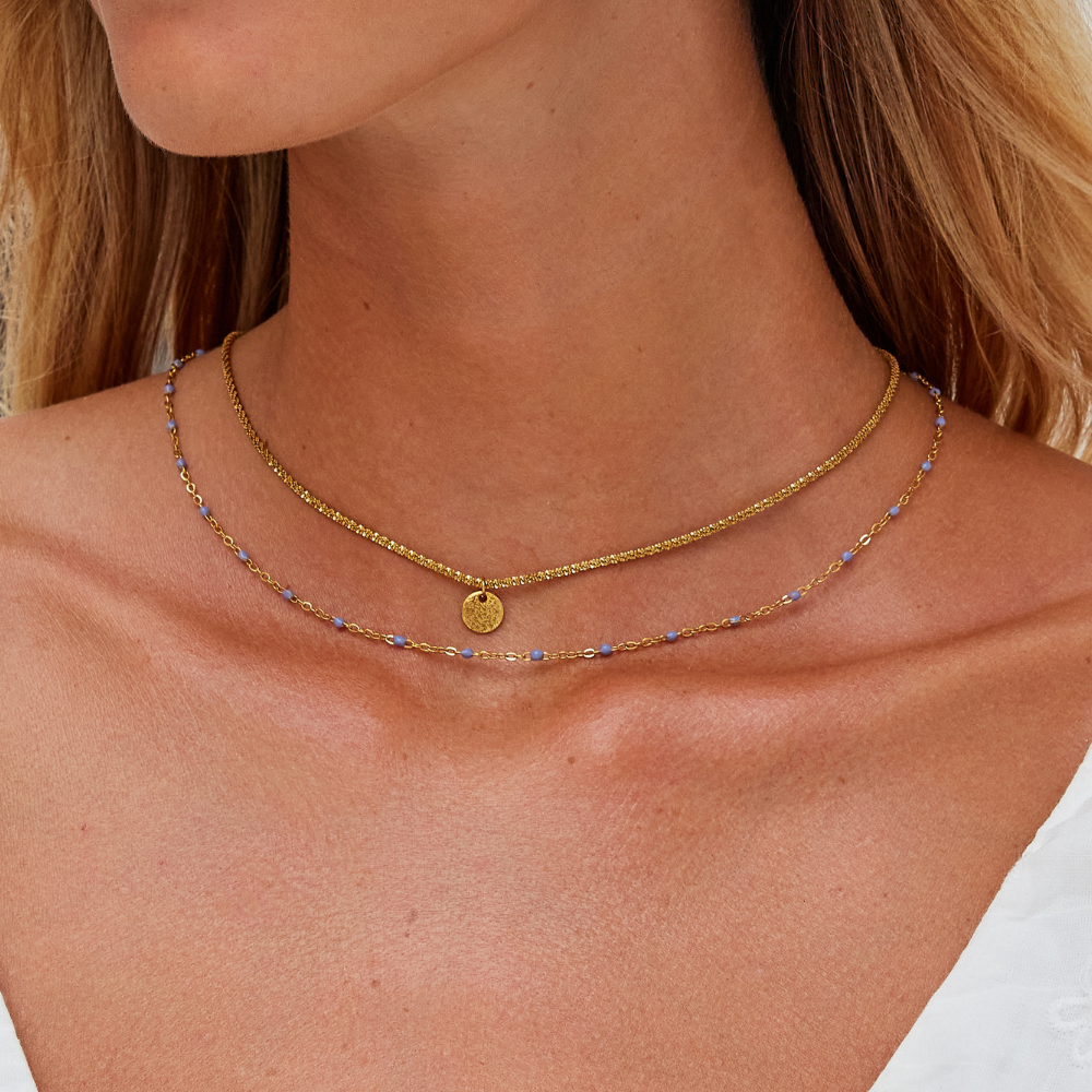 Lia Layered Gold-Tone Coin Necklace