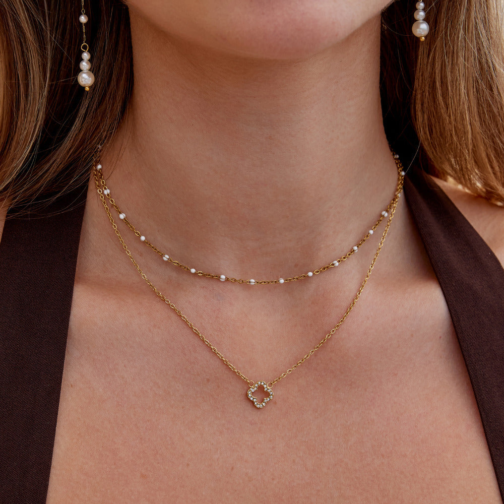 Crystal Clover Necklace