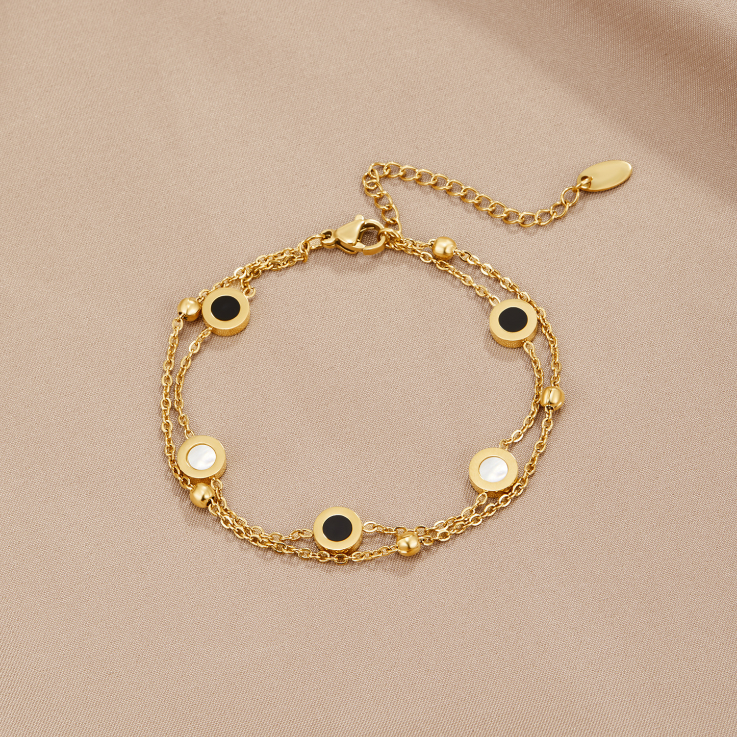 Black and White Stone Bracelet